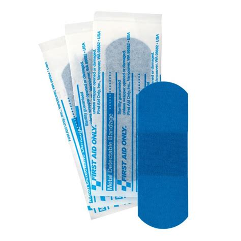 medique blue metal detectable woven bandages 1x3 100 box|Medique Products 68033 Metal Detectable Bandages, Blue, 1 .